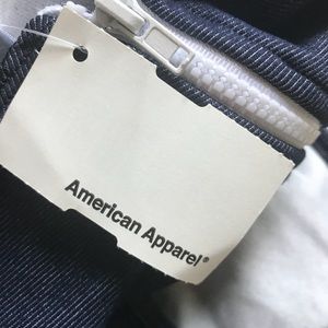 American Apparel Faux Denim Zipper Body Suit